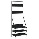 Vidaxx portant à vêtements avec étagère à chaussures 70x40x184 cm noir