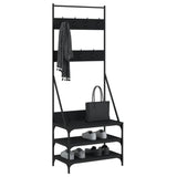 Vidaxx portant à vêtements avec étagère à chaussures 70x40x184 cm noir