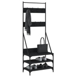 Vidaxl Clothing rack with shoe rack 70x40x184 cm black