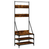 Vidaxl Clothing rack with shoe rack 70x40x184 cm smoked oak colored