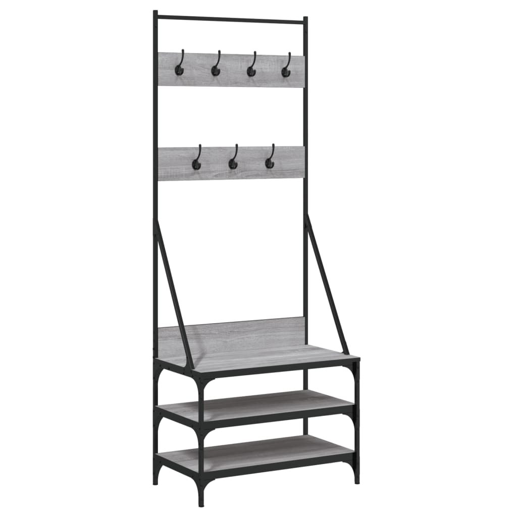 Vidaxl Kleedung Rack mat Schong Rack 70x4xx184 cm Grey Sonoma Faarf