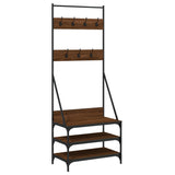 Rack de vêtements Vidaxl avec porte-chaussures 70x40x184 cm Couleur de chêne marron