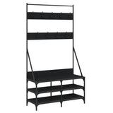 Vidaxx portant à vêtements avec étagère à chaussures 100x40x184 cm noir
