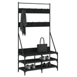 Vidaxx portant à vêtements avec étagère à chaussures 100x40x184 cm noir