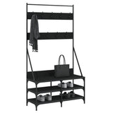 Rack de vêtements Vidaxl avec porte-chaussures 100x40x184 cm noir