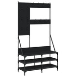 Rack de vêtements Vidaxl avec porte-chaussures 100x40x184 cm noir