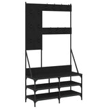 Vidaxx portant à vêtements avec étagère à chaussures 100x40x184 cm noir