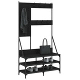 Vidaxx portant à vêtements avec étagère à chaussures 100x40x184 cm noir