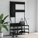 Rack de vêtements Vidaxl avec porte-chaussures 100x40x184 cm noir