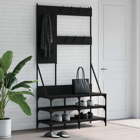 Vidaxx portant à vêtements avec étagère à chaussures 100x40x184 cm noir