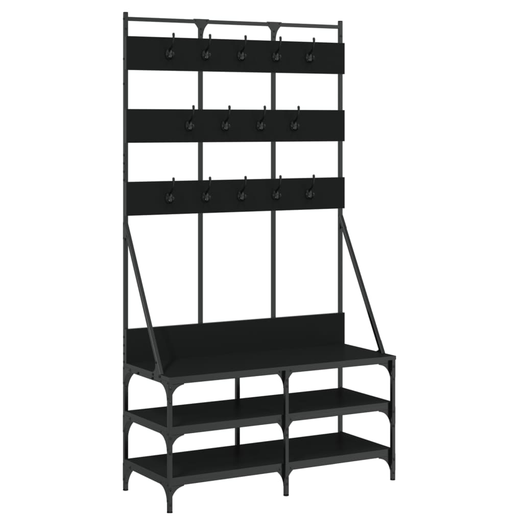 Vidaxx portant à vêtements avec étagère à chaussures 100x40x184 cm noir