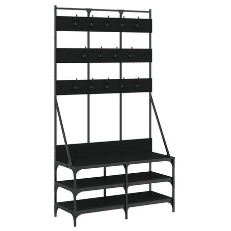 Vidaxx portant à vêtements avec étagère à chaussures 100x40x184 cm noir