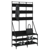 Vidaxx portant à vêtements avec étagère à chaussures 100x40x184 cm noir