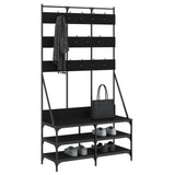 Vidaxl Relling Rack con un estante de zapato 100x40x184 cm negro