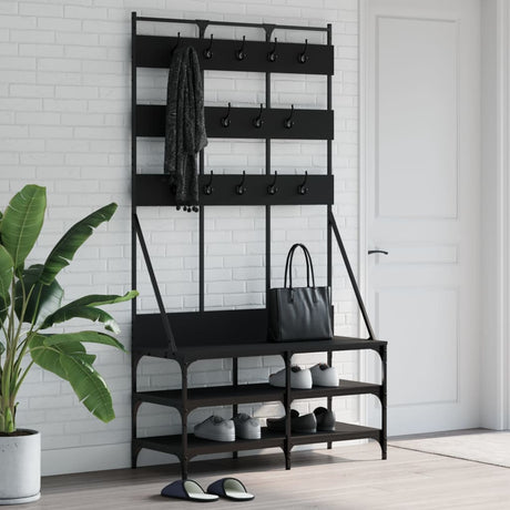 Vidaxx portant à vêtements avec étagère à chaussures 100x40x184 cm noir