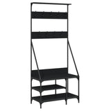 VidaXL portant à vêtements avec étagère à chaussures 80x40x184 cm noir