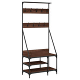 Vidaxx portant à vêtements avec étagère à chaussures 80x40x184 cm couleur chêne marron