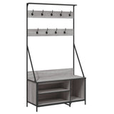 VidaXL portant à vêtements avec étagère à chaussures 100x41x184 cm gris sonoma