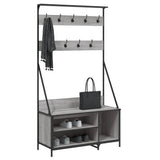 VidaXL portant à vêtements avec étagère à chaussures 100x41x184 cm gris sonoma