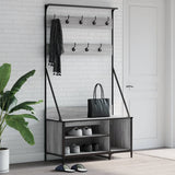 VidaXL portant à vêtements avec étagère à chaussures 100x41x184 cm gris sonoma