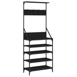 Vidaxx portant à vêtements avec étagère à chaussures 70x34x184 cm noir