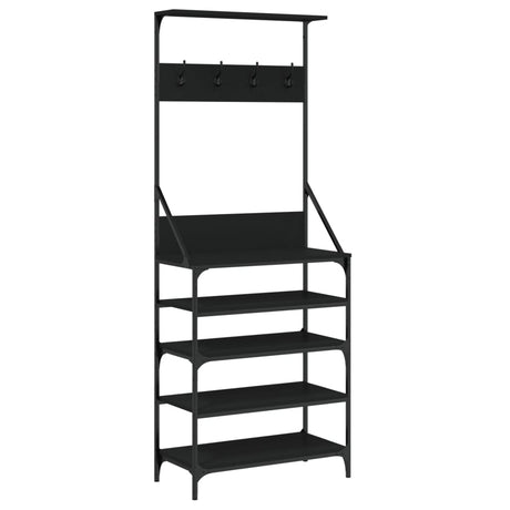 Vidaxx portant à vêtements avec étagère à chaussures 70x34x184 cm noir
