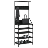 Vidaxx portant à vêtements avec étagère à chaussures 70x34x184 cm noir
