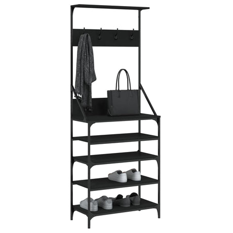 Vidaxx portant à vêtements avec étagère à chaussures 70x34x184 cm noir