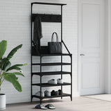 Vidaxx portant à vêtements avec étagère à chaussures 70x34x184 cm noir