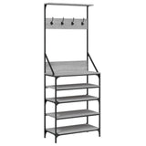 VidaXL portant à vêtements avec étagère à chaussures 70x34x184 cm couleur chêne sonoma gris