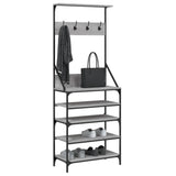 VidaXL portant à vêtements avec étagère à chaussures 70x34x184 cm couleur chêne sonoma gris