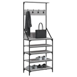 Vidaxl Relling Rack con zapatero 70x34x184 cm Color de roble gris sonoma