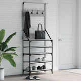VidaXL portant à vêtements avec étagère à chaussures 70x34x184 cm couleur chêne sonoma gris