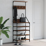 Vidaxx portant à vêtements avec étagère à chaussures 70x34x184 cm couleur chêne marron