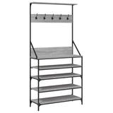 Vidaxl Clothing rack with shoe rack 90x34x184 cm gray Sonoma oak color