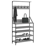 VidaXL portant à vêtements avec étagère à chaussures 90x34x184 cm couleur chêne sonoma gris