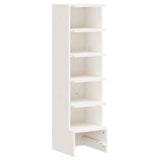 Vidaxl Shoe Cabinet 28x30x104 cm Solid Pine White