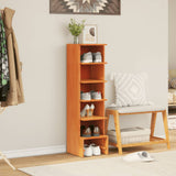 Armoire à chaussures vidaxl 28x30x104 cm en pin massif brun