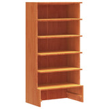 Vidaxx armoire à chaussures 52x30x104 cm bois de pin massif, marron lavé