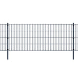 Vidaxl Fence Posts 10 st 150 cm Gray en acier galvanisé