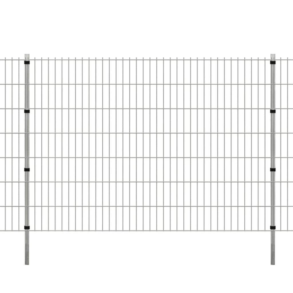 Vidaxl Fence Posts 20 St 200 cm galvanizované ocelové stříbrné barvy