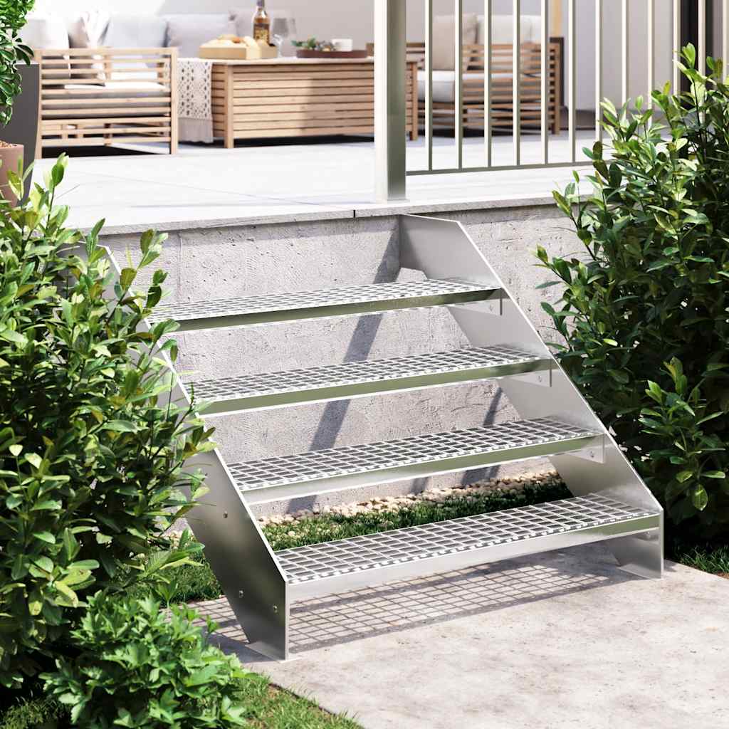 Vidaxxl grille de marche d'escalier 100x24x7 cm en acier galvanisé