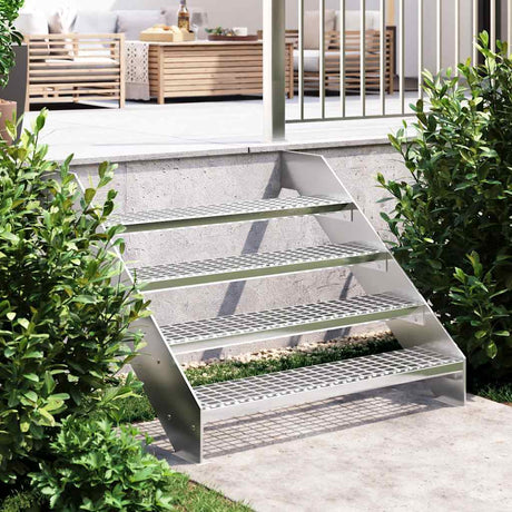 Vidaxxl grille de marche d'escalier 100x24x7 cm en acier galvanisé