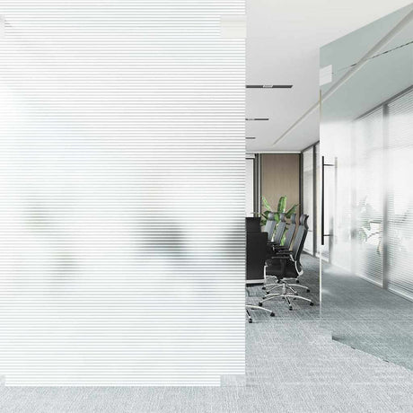 VidaXL Films pour fenêtres motif à rayures PVC mat