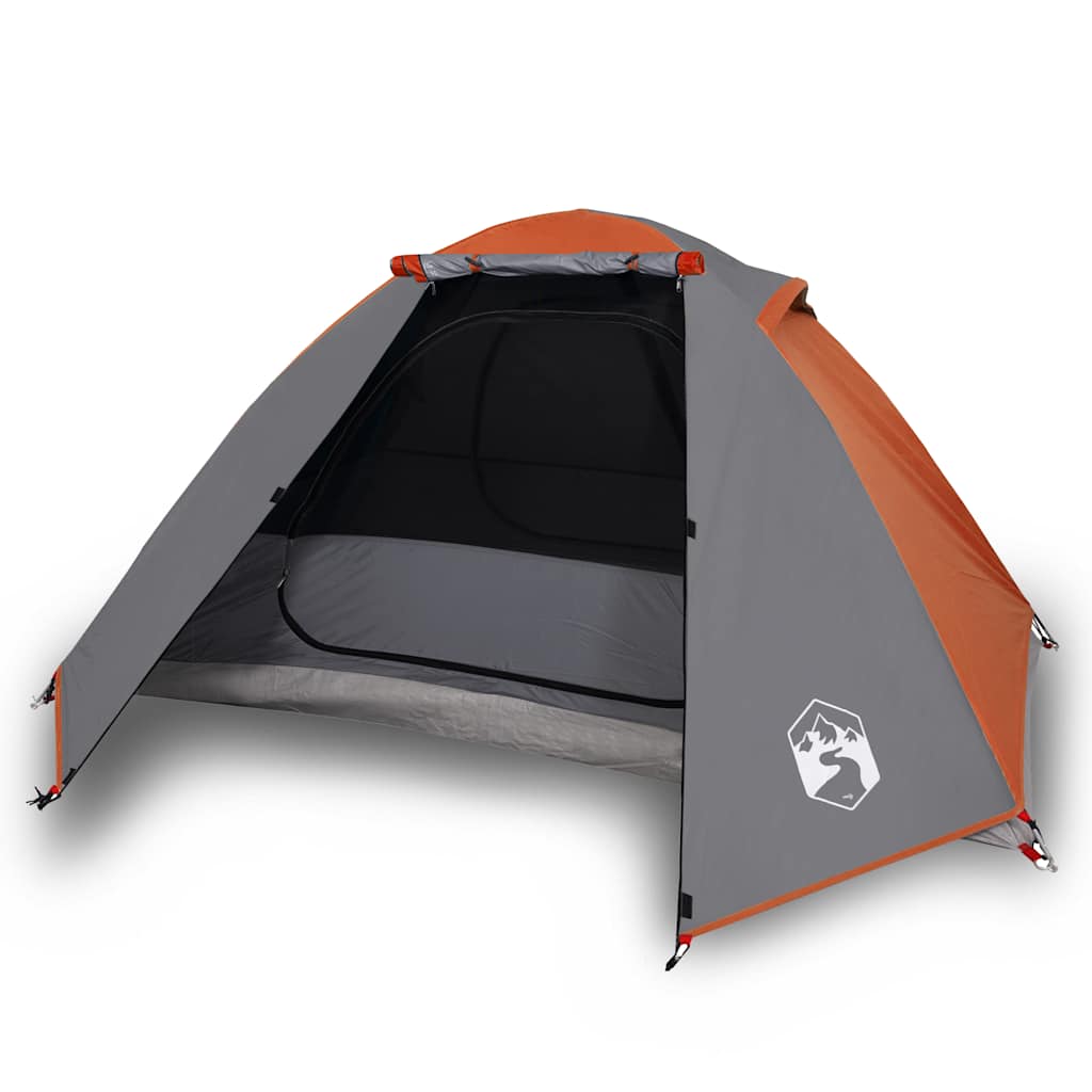 Vidaxl Dome Zelt 2-Personen wasserdichtes Grau und Orange