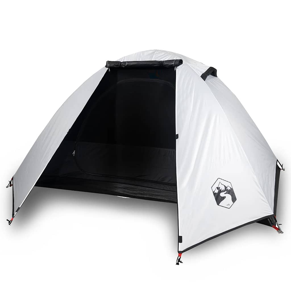 Vidaxl Dome Tent de 3 personas Imploading de tela blanca