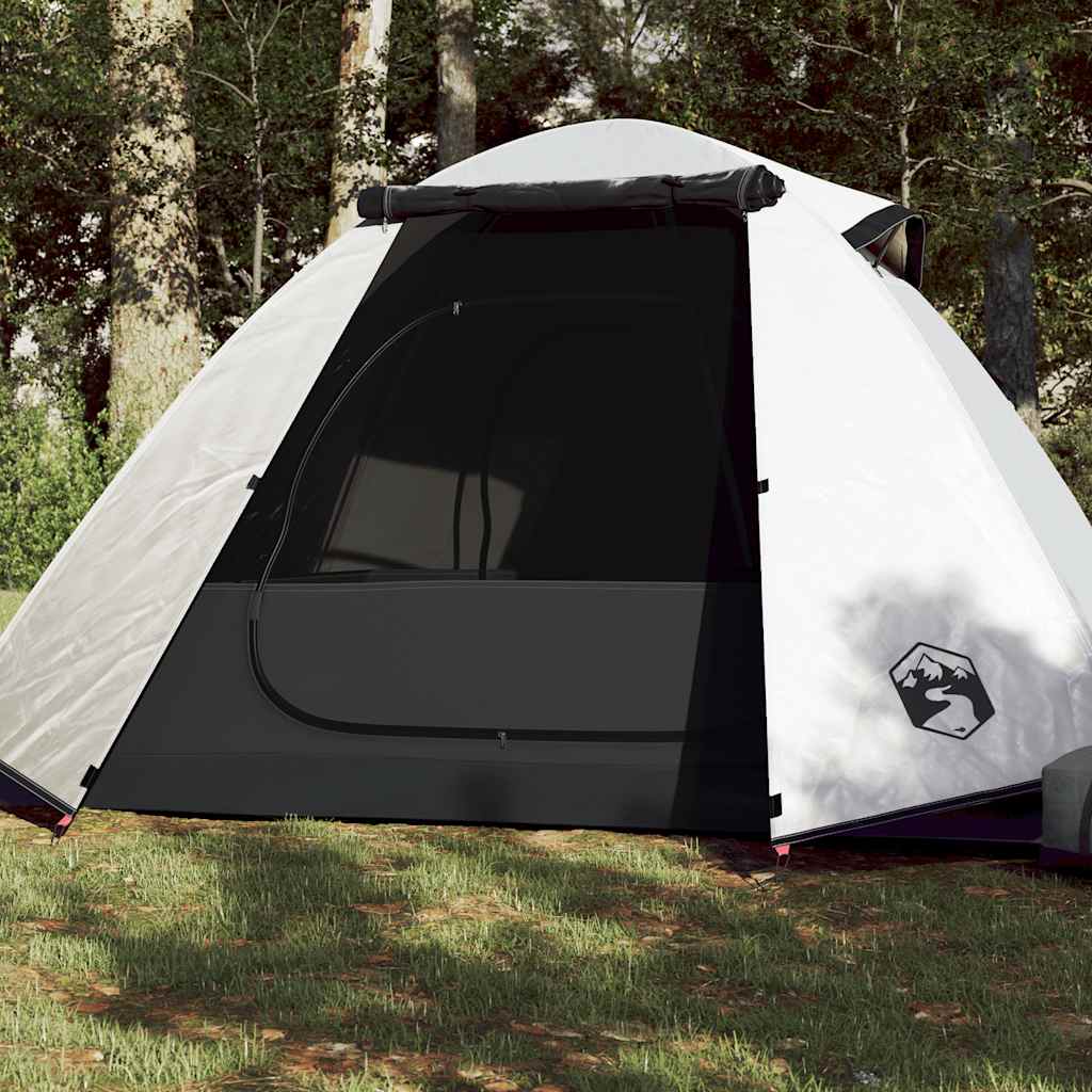 Vidaxl Dome Tent de 3 personas Imploading de tela blanca