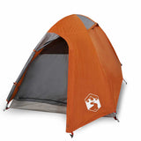 Vidaxl Dome Stan 2-Person Waterproof Grey and Orange