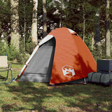 Vidaxl Dome Stan 2-Person Waterproof Grey and Orange