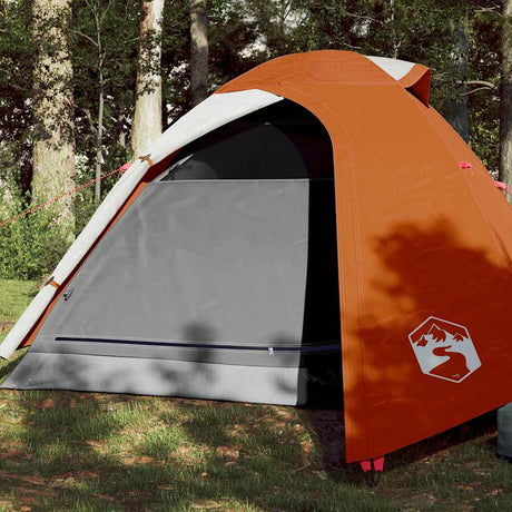 Vidaxl dome tente 3 personnes imperméables orange